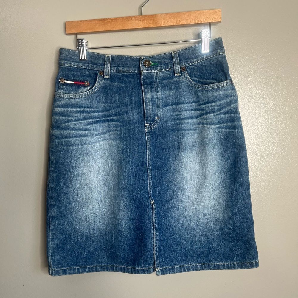 Y2K Tommy Jeans Jean hipster skirt size 9jr‎ cotton